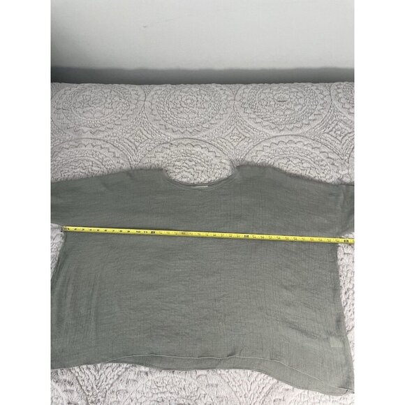 Anthropologie Grade and Gather Olive Green Flowing Boho Shirt Women's Sz M/L - Picture 7 of 7